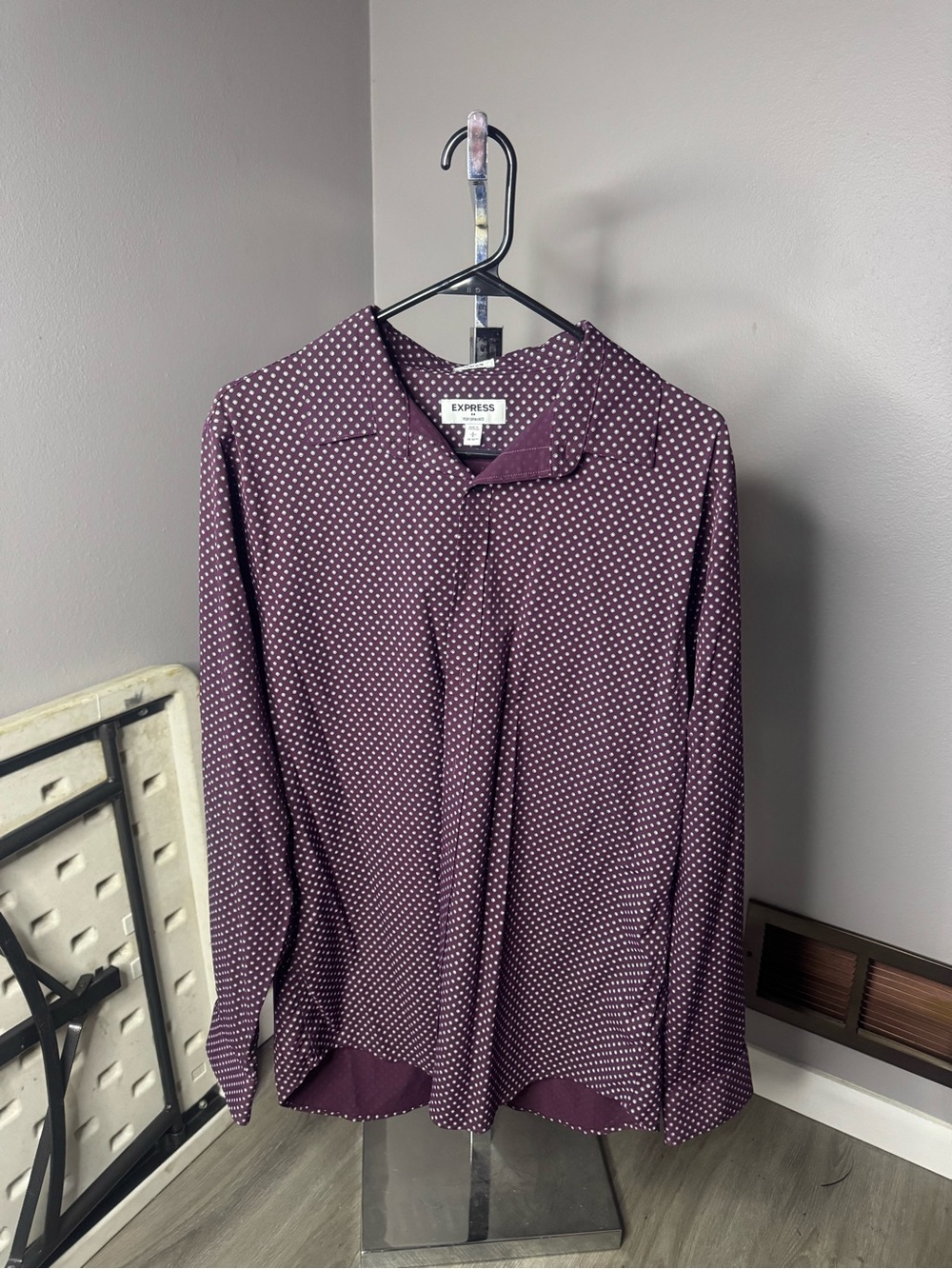Express Men's purple Dress Shirt